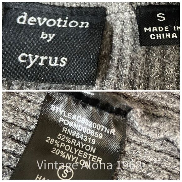 $98  Devotion by Cyrus Sweater Turtleneck Gray Small - Picture 3 of 5